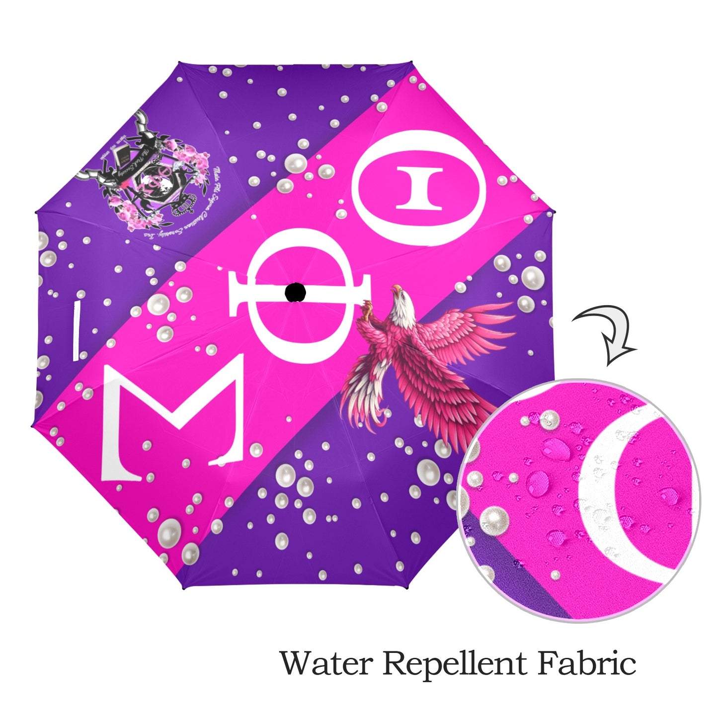 Theta Pearls Semi-Automatic Foldable Umbrella | Custom Umbrella