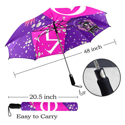 Theta Pearls Semi-Automatic Foldable Umbrella | Custom Umbrella