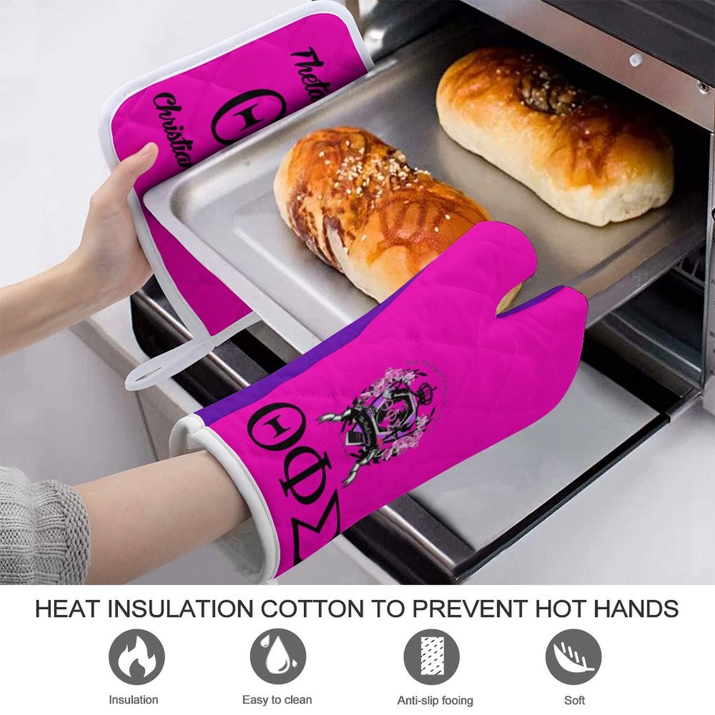 Theta Oven Mitt With Pot Holder