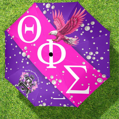 Theta Pearls Semi-Automatic Foldable Umbrella | Custom Umbrella
