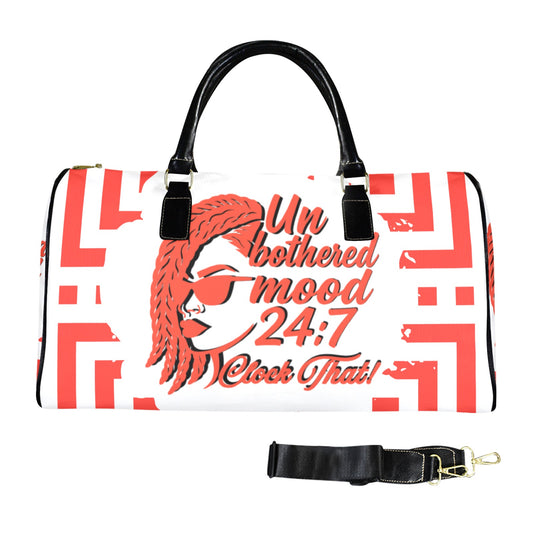Clock That Mood (Red/Wht) Travel Bags
