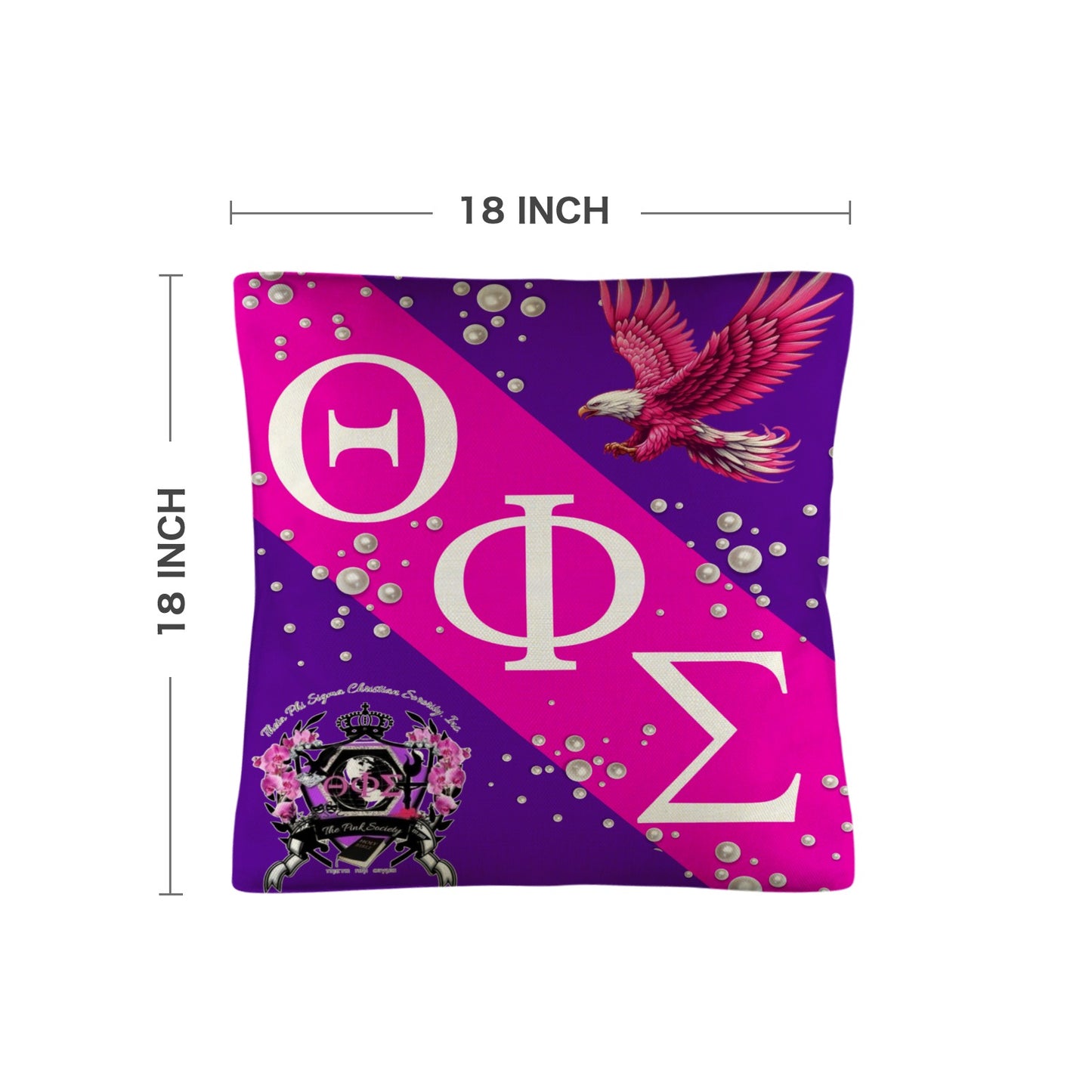 Theta Pride Linen Pillow